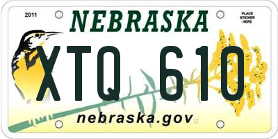 NE license plate XTQ610