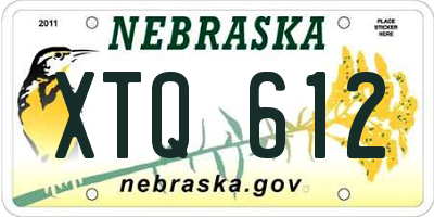 NE license plate XTQ612