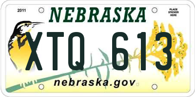 NE license plate XTQ613