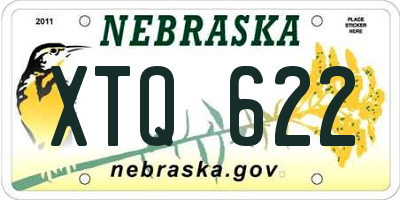 NE license plate XTQ622
