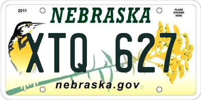 NE license plate XTQ627