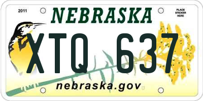 NE license plate XTQ637