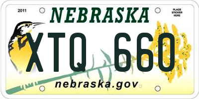 NE license plate XTQ660