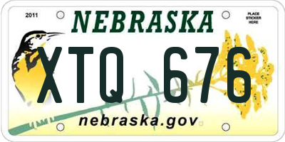 NE license plate XTQ676