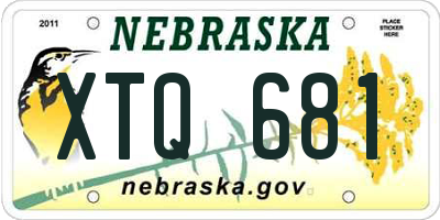 NE license plate XTQ681