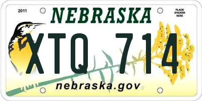 NE license plate XTQ714