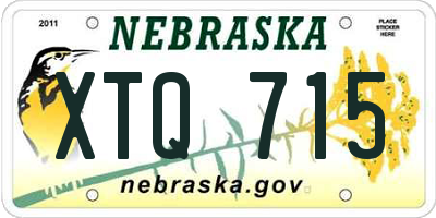 NE license plate XTQ715