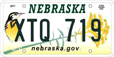 NE license plate XTQ719
