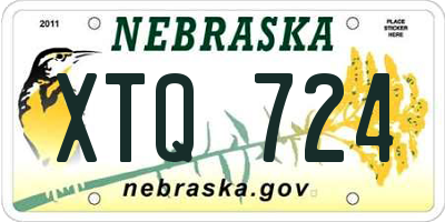 NE license plate XTQ724