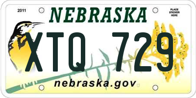 NE license plate XTQ729