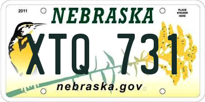 NE license plate XTQ731