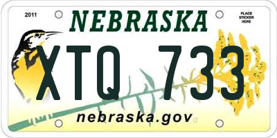 NE license plate XTQ733