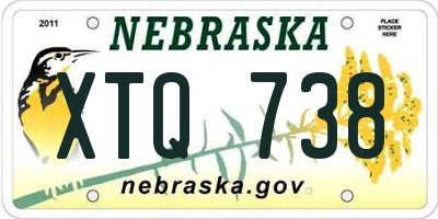 NE license plate XTQ738