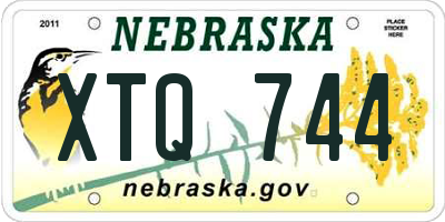 NE license plate XTQ744