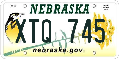 NE license plate XTQ745