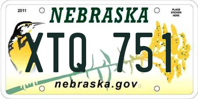 NE license plate XTQ751
