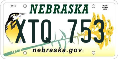 NE license plate XTQ753