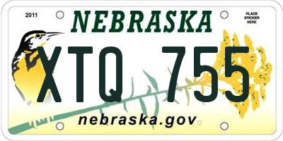 NE license plate XTQ755