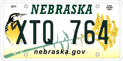 NE license plate XTQ764