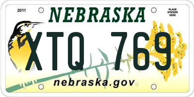 NE license plate XTQ769