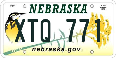 NE license plate XTQ771
