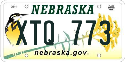 NE license plate XTQ773