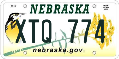 NE license plate XTQ774