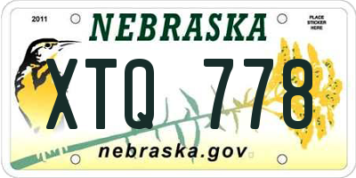 NE license plate XTQ778