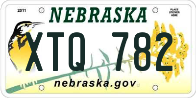 NE license plate XTQ782