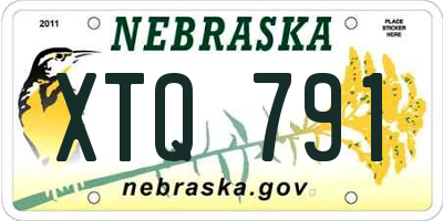 NE license plate XTQ791