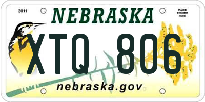 NE license plate XTQ806