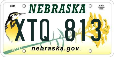 NE license plate XTQ813
