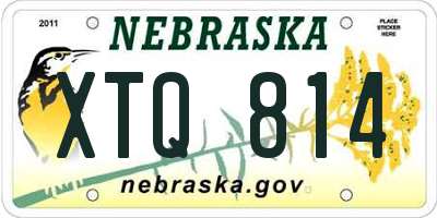NE license plate XTQ814