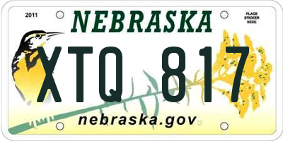 NE license plate XTQ817