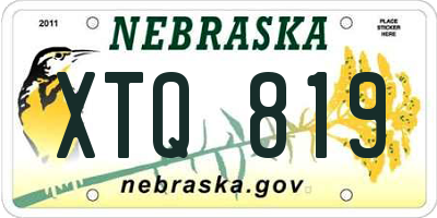 NE license plate XTQ819