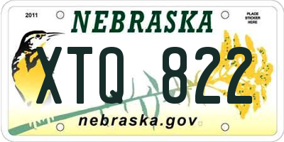 NE license plate XTQ822
