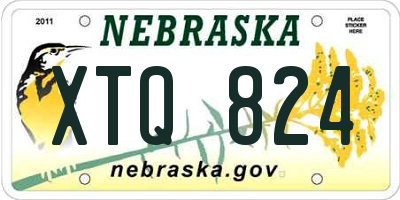 NE license plate XTQ824