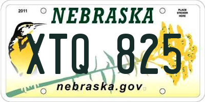 NE license plate XTQ825