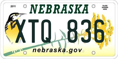 NE license plate XTQ836