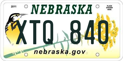 NE license plate XTQ840