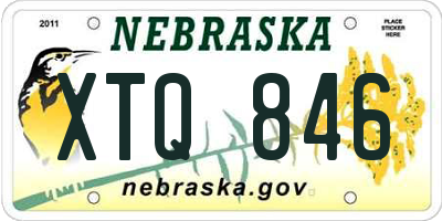 NE license plate XTQ846