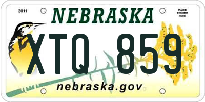 NE license plate XTQ859