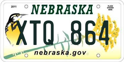 NE license plate XTQ864