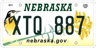 NE license plate XTQ887
