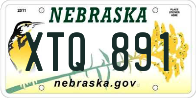 NE license plate XTQ891