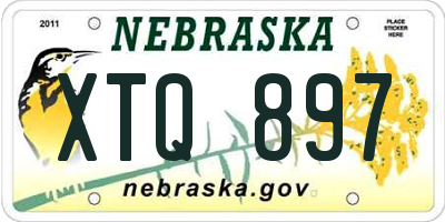 NE license plate XTQ897