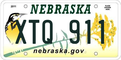 NE license plate XTQ911