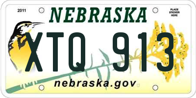 NE license plate XTQ913