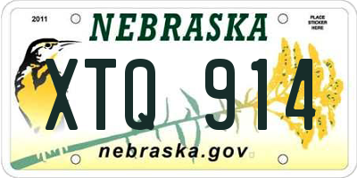 NE license plate XTQ914