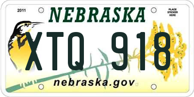 NE license plate XTQ918
